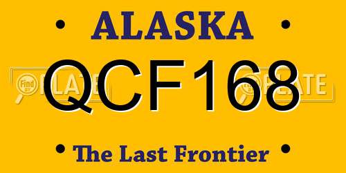 QCF168 Alaska License Plate