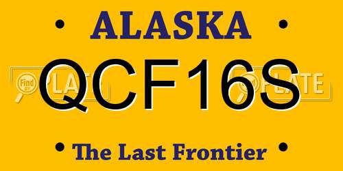 QCF16S Alaska License Plate