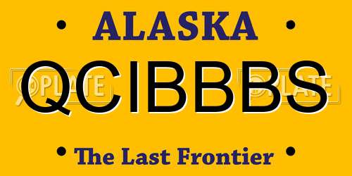 QCIBBBS Alaska License Plate