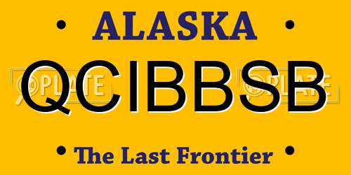 QCIBBSB Alaska License Plate