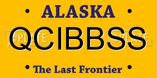 QCIBBSS Alaska License Plate