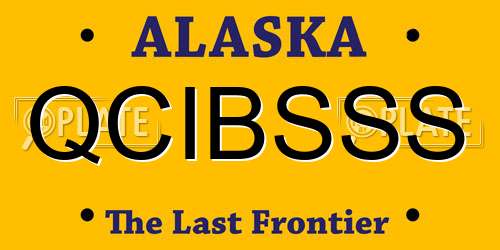 QCIBSSS Alaska License Plate