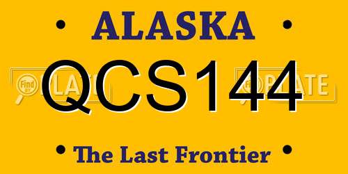 QCS144 Alaska License Plate