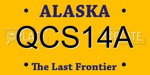 QCS14A Alaska License Plate