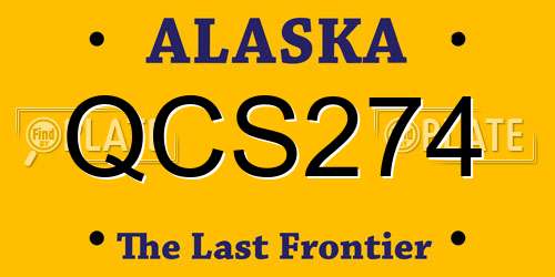 QCS274 Alaska License Plate