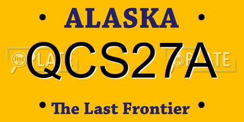 QCS27A Alaska License Plate