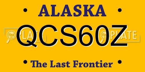 QCS60Z Alaska License Plate