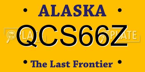 QCS66Z Alaska License Plate