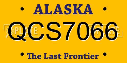 QCS7066 Alaska License Plate