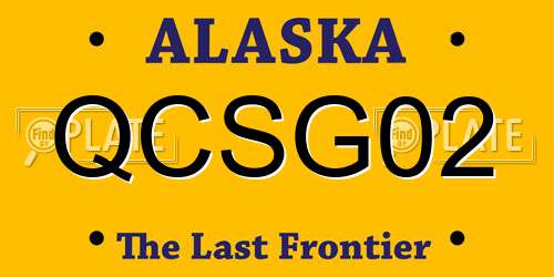 QCSG02 Alaska License Plate