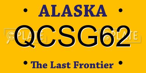 QCSG62 Alaska License Plate