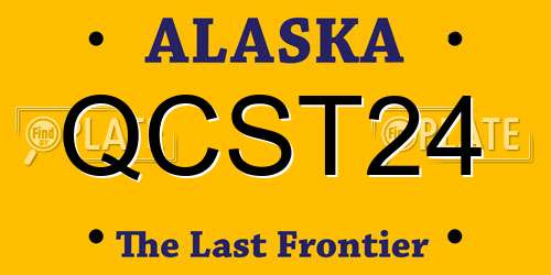 QCST24 Alaska License Plate