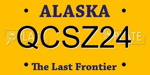 QCSZ24 Alaska License Plate