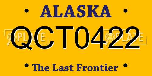 QCT0422 Alaska License Plate