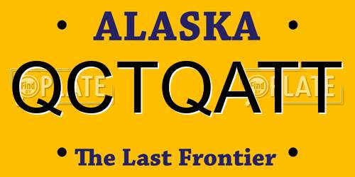 QCTQATT Alaska License Plate