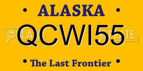QCWI55 Alaska License Plate