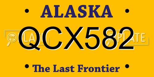 QCX582 Alaska License Plate