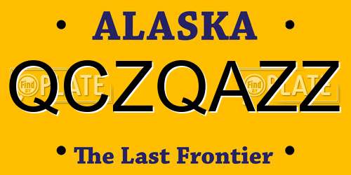 QCZQAZZ Alaska License Plate