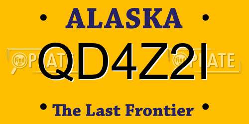 QD4Z2I Alaska License Plate