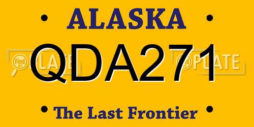QDA271 Alaska License Plate