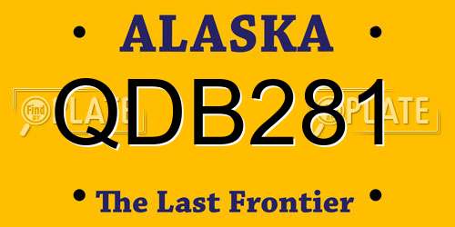 QDB281 Alaska License Plate