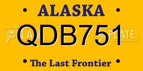 QDB751 Alaska License Plate