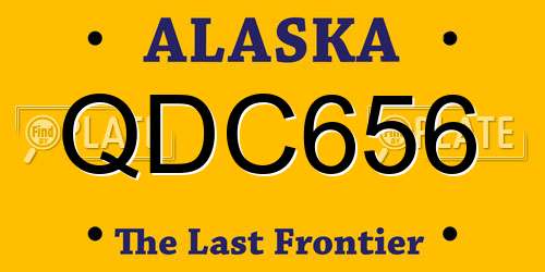 QDC656 Alaska License Plate