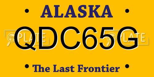QDC65G Alaska License Plate