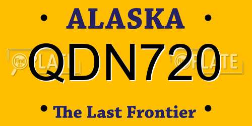 QDN720 Alaska License Plate