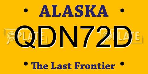QDN72D Alaska License Plate