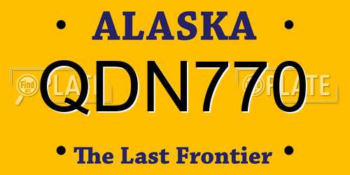 QDN770 Alaska License Plate
