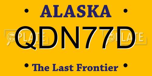 QDN77D Alaska License Plate