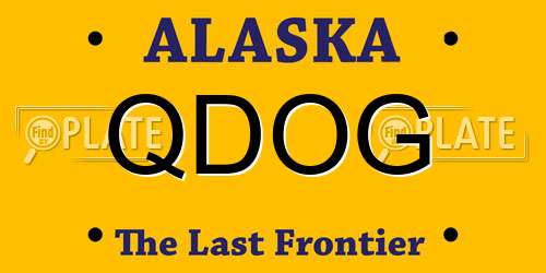 QDOG Alaska License Plate