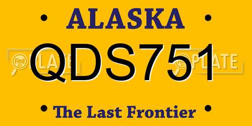QDS751 Alaska License Plate