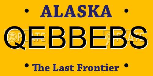 QEBBEBS Alaska License Plate