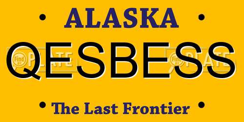 QESBESS Alaska License Plate