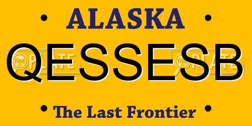 QESSESB Alaska License Plate