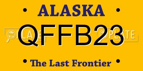 QFFB23 Alaska License Plate