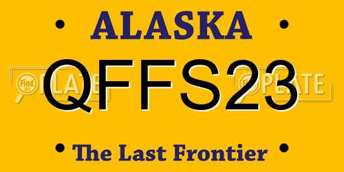 QFFS23 Alaska License Plate