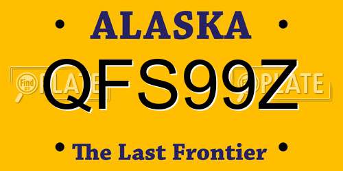 QFS99Z Alaska License Plate