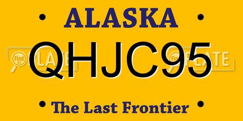 QHJC95 Alaska License Plate