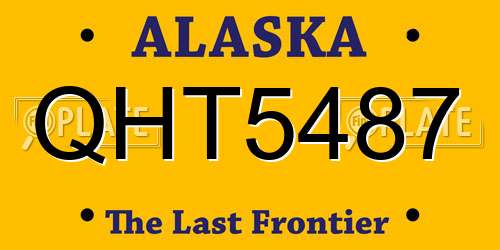 QHT5487 Alaska License Plate