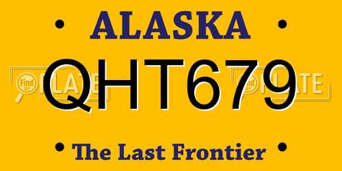 QHT679 Alaska License Plate