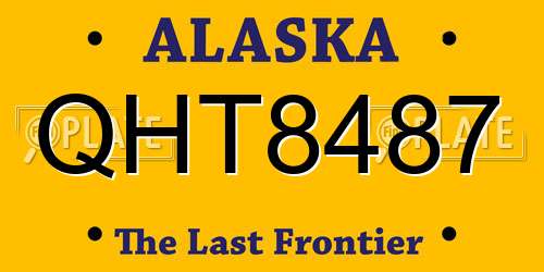 QHT8487 Alaska License Plate