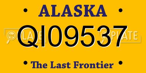 QI09537 Alaska License Plate