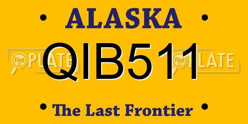 QIB511 Alaska License Plate