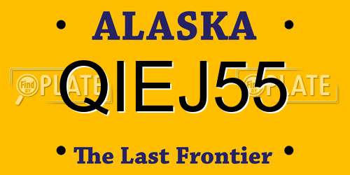 QIEJ55 Alaska License Plate