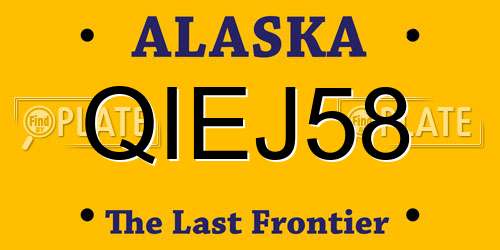 QIEJ58 Alaska License Plate