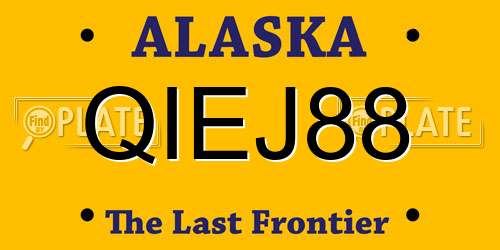 QIEJ88 Alaska License Plate