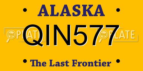 QIN577 Alaska License Plate